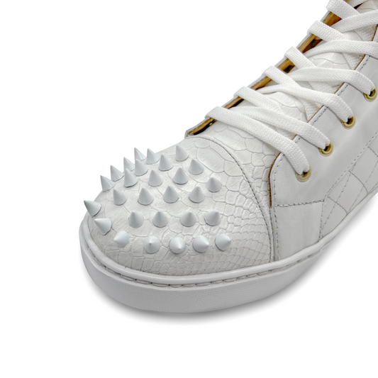 TENIS BOTITA BLANCOS DE BECERRO ITALIANO CON ESTOPEROLES - GHA340O
