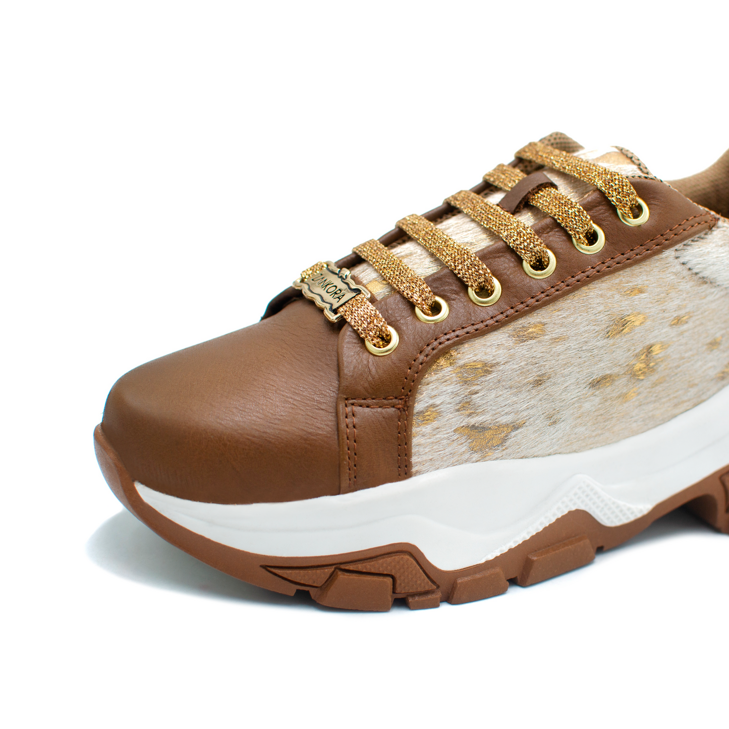 TENIS SNEAKER CON PIEL GENUINA DE BECERRO CHEDRON CON CABRA EN PELO - JOF304
