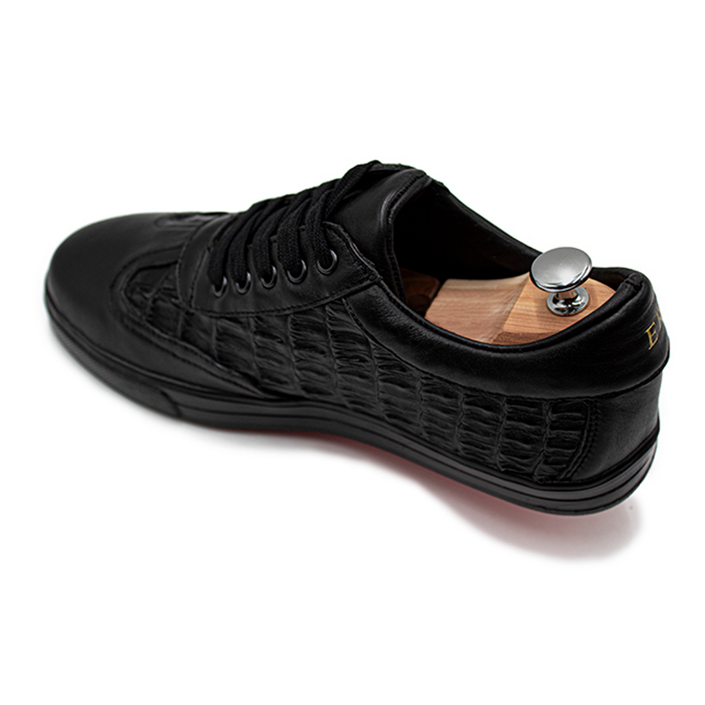 TENIS SNEAKERS BNT EN PIEL GENUINA EN COLAS DE COCODRILO - NSK849YU