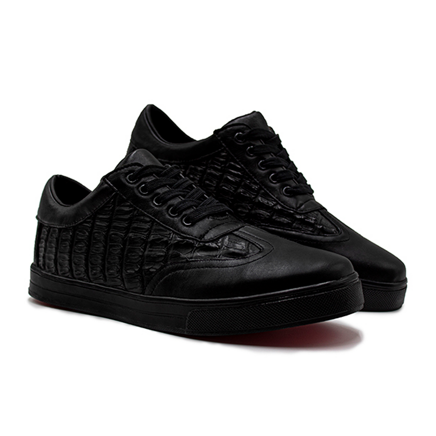 TENIS SNEAKERS BNT EN PIEL GENUINA EN COLAS DE COCODRILO - NSK849YU