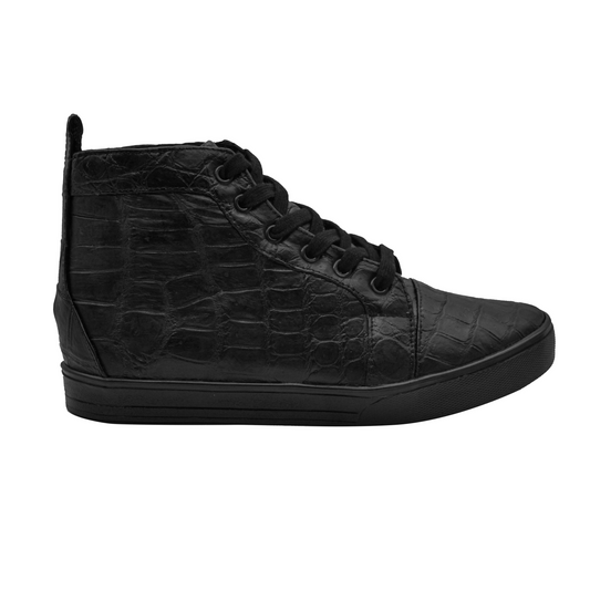 BOTÍN EN PIEL GENUINA DE COCODRILO NEGRO - JFH958L