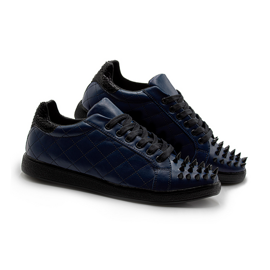 TENIS SNEAKERS CAPITONADOS DE BECERRO ITALIANO - AZY589H