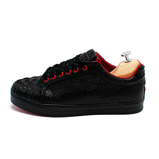 TENIS SNEAKERS COMPLETAMENTE DE PITÓN CON NUCAS DE COCODRILO - LXY857HY