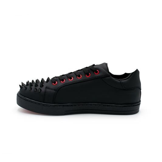 TENIS SNEAKERS COMPLETAMENTE EN PIEL DE BECERRO LISOS CON ESTOPEROLES -  QIO123I