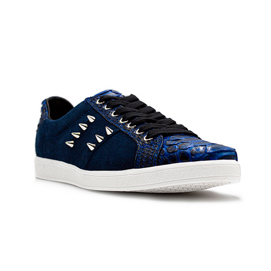 TENIS SNEAKERS DE GAMUZA Y SERPIENTE PITÓN - GPN7546G