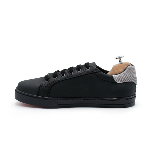 TENIS SNEAKERS EN PIEL GENUINA DE BECERRO ITALIANO CON PIEL GRABADA DE PITÓN - LWO201L