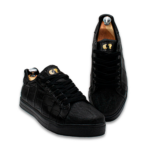 TENIS SNEAKERS EN PIEL GENUINA  DE ELEFANTE Y COCODRILO - E07D86