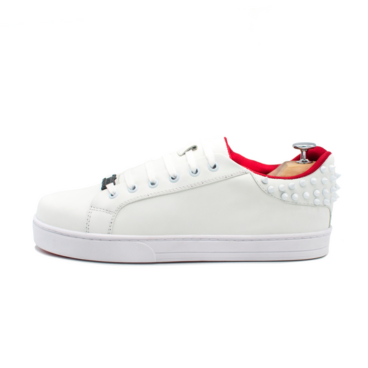 TENIS SNEAKERS EN PIEL GENUINA DE BECERRO ITALIANO CON ESTOPEROLES - KOE092D