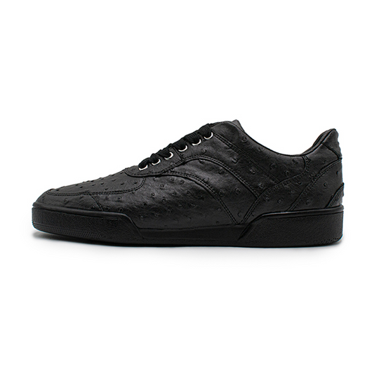 TENIS SNEAKERS MODELO INVCITUS DE PIEL EXÓTICA DE AVESTRUZ - CPE764TY