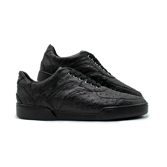 TENIS SNEAKERS MODELO INVCITUS DE PIEL EXÓTICA DE AVESTRUZ - CPE764TY