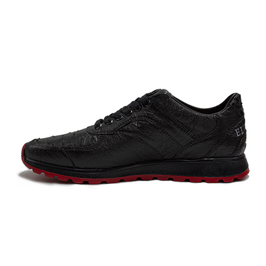 TENIS SNEAKERS MODELO INVICTUS DE PIEL EXÓTICA DE AVESTRUZ - CPA997TY