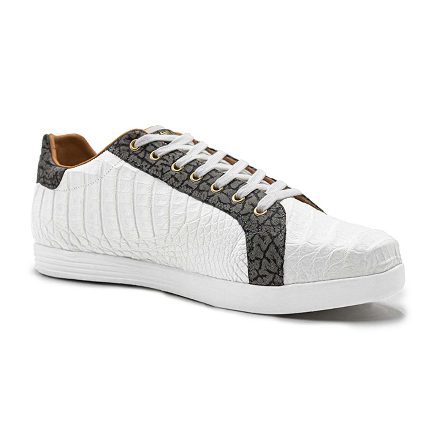 TENIS SNEAKERS PARA CABALLERO EN PIEL EXÓTICA DE COCODRILO Y ELEFANTE - SNK847H