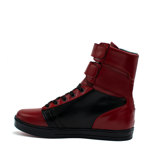 TENIS BOTINES ROJOS DE BECERRO ITALIANO  JKI980L