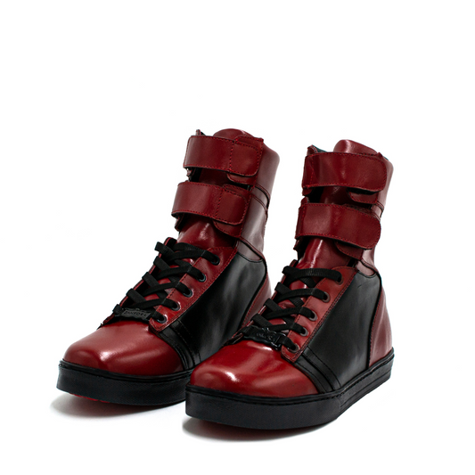TENIS BOTINES ROJOS DE BECERRO ITALIANO  JKI980L