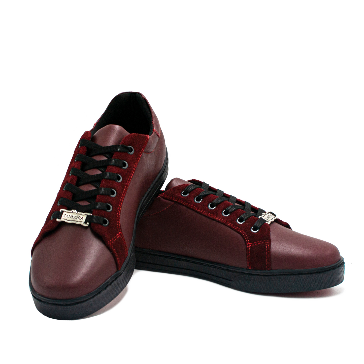 SNEAKERS DE BECERRO ITALIANO CON APLICACIONES DE GAMUZA KLO098P
