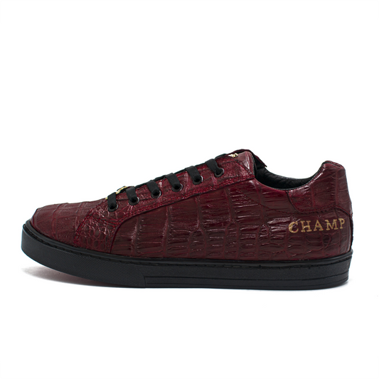 TENIS SNEAKERS COMPLETAMENTE EN PIEL GENUINA DE COCODRILO - JHK476HJ