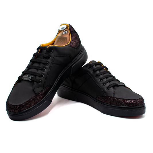 TENIS SNEAKERS DE PIEL CABRA - JUYQ67