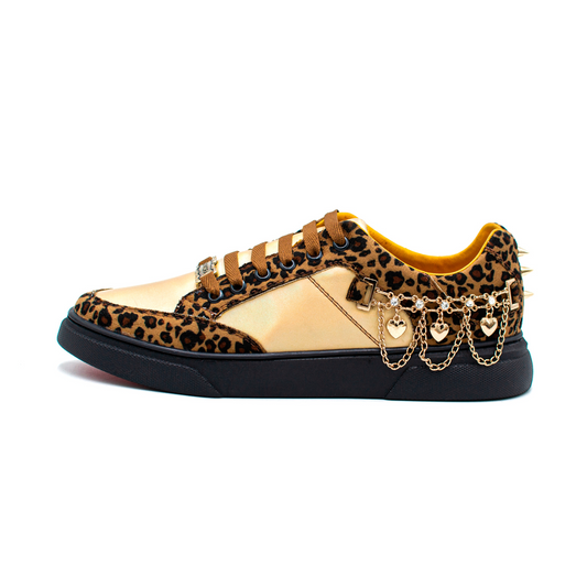 TENIS SNEAKERS EN PIEL SINTÉTICO AMARILLO CON ESTOPEROLES - JIO980L
