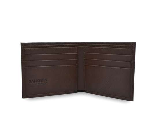 CARTERA DE PIEL EXÓTICA DE PANZA DE COCODRILO CAFÉ TERRENAL