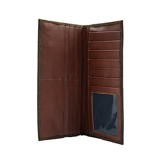 CARTERA O CHEQUERA TIPO TEXANA EN PIEL DE LIZARD NOBUCK - CTX256T
