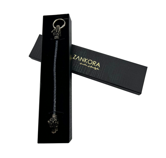PULSERA EN PIEL EXÓTICA DE ELEFANTE NEGRO - SHS450J