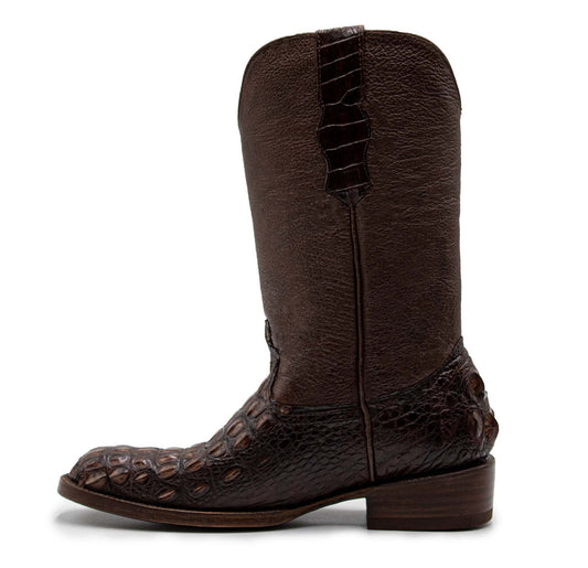 BOTAS EN PIEL GENUINA DE COCODRILO BACK LOMO Y NUCA - BAC168J