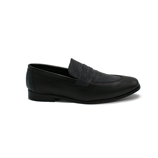 MOCASINES DE VESTIR EN PIEL EXÓTICA DE MANTARRAYA PULIDA - MOC985H