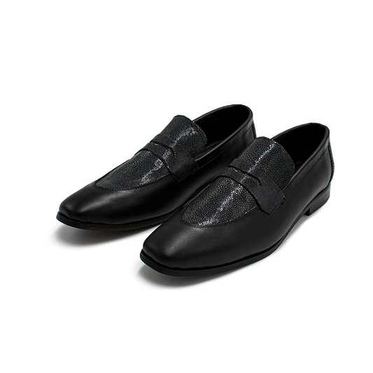MOCASINES DE VESTIR EN PIEL EXÓTICA DE MANTARRAYA PULIDA - MOC985H