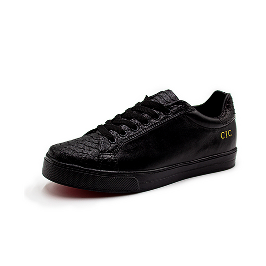 TENIS SNEAKERS DE PIEL EXÓTICA DE PITÓN Y BECERRO - SNK85H