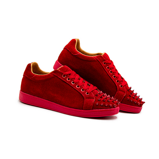 TENIS SNEAKERS DE PIEL GAMUZA CON ESTOPEROLES - GMR456F