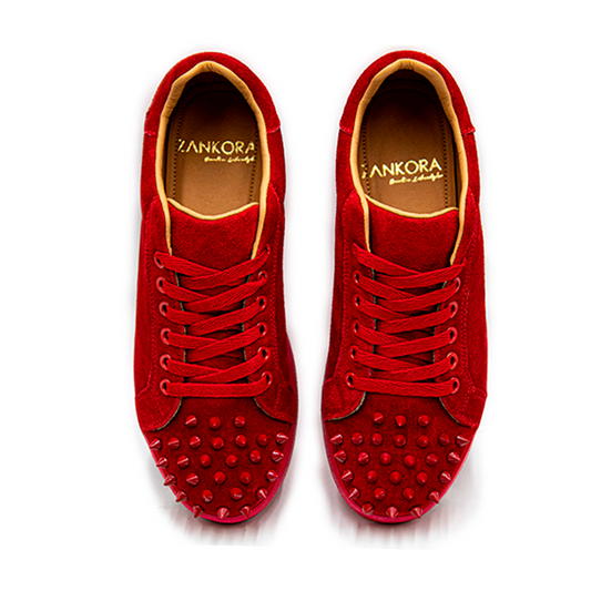 TENIS SNEAKERS DE PIEL GAMUZA CON ESTOPEROLES - GMR456F