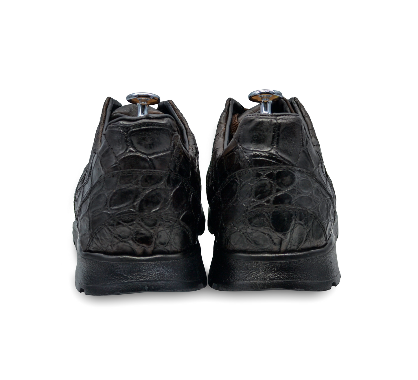 TENIS SNEAKERS NEGROS COMPLETAMENTE DE COCODRILO - AGH879J