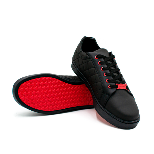 TENIS SNEAKERS CAPITONADOS EN PIEL DE BECERRO ITALIANO - GHE382J