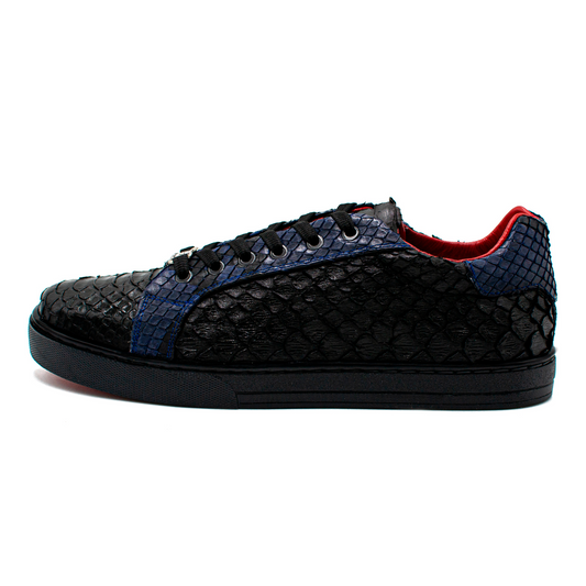 TENIS SNEAKERS COMPLETAMENTE EN PIEL GENUINA DE PITÓN BOA - JWI892K