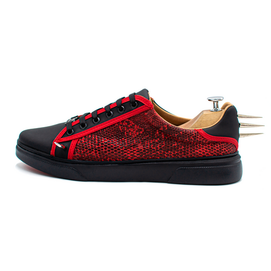 TENIS SNEAKERS DE BECERRO ITALIANO CON ESTOPEROLES - KJI823J