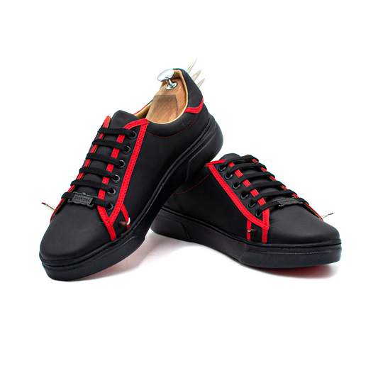 TENIS SNEAKERS DE BECERRO ITALIANO CON ESTOPEROLES - KJI823J