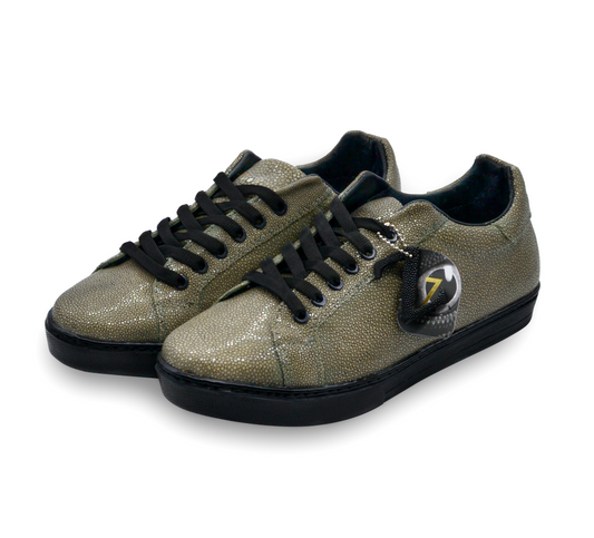 TENIS SNEAKERS EN PIEL DE MANTARRAYA PULIDA - AHS675G