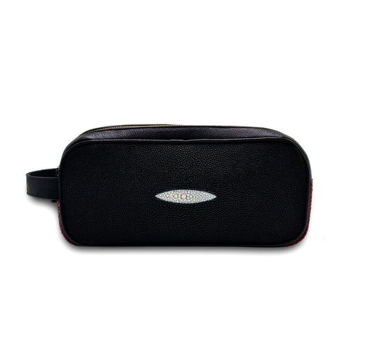 NECESER DE PIEL EXÓTICA MANTARRAYA CON PITÓN - GJD575L